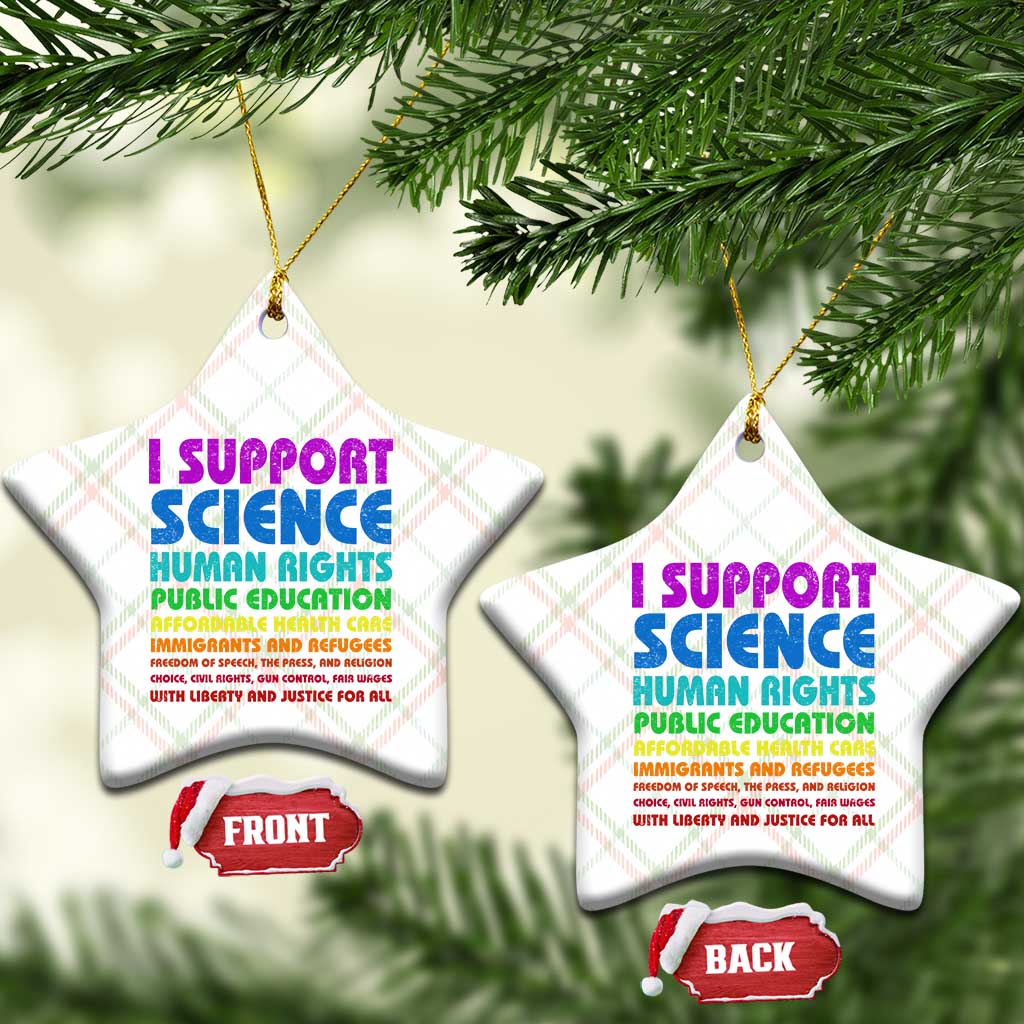 I Support Progressive Liberal Democratic Causes Protest Ceramic Ornament TS10 Print Your Wear