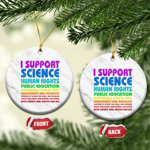 I Support Progressive Liberal Democratic Causes Protest Ceramic Ornament TS10 1pc White Marble Print Your Wear