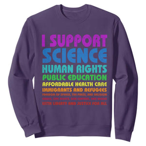 I Support Progressive Liberal Democratic Causes Protest Sweatshirt TS10 Purple Print Your Wear