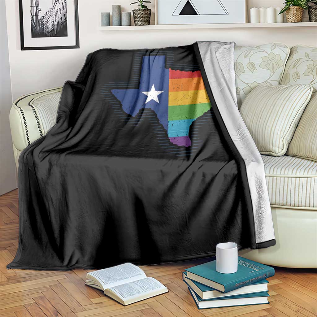 LGBTQ Texas State Flag Throw Blanket TS10 Print Your Wear