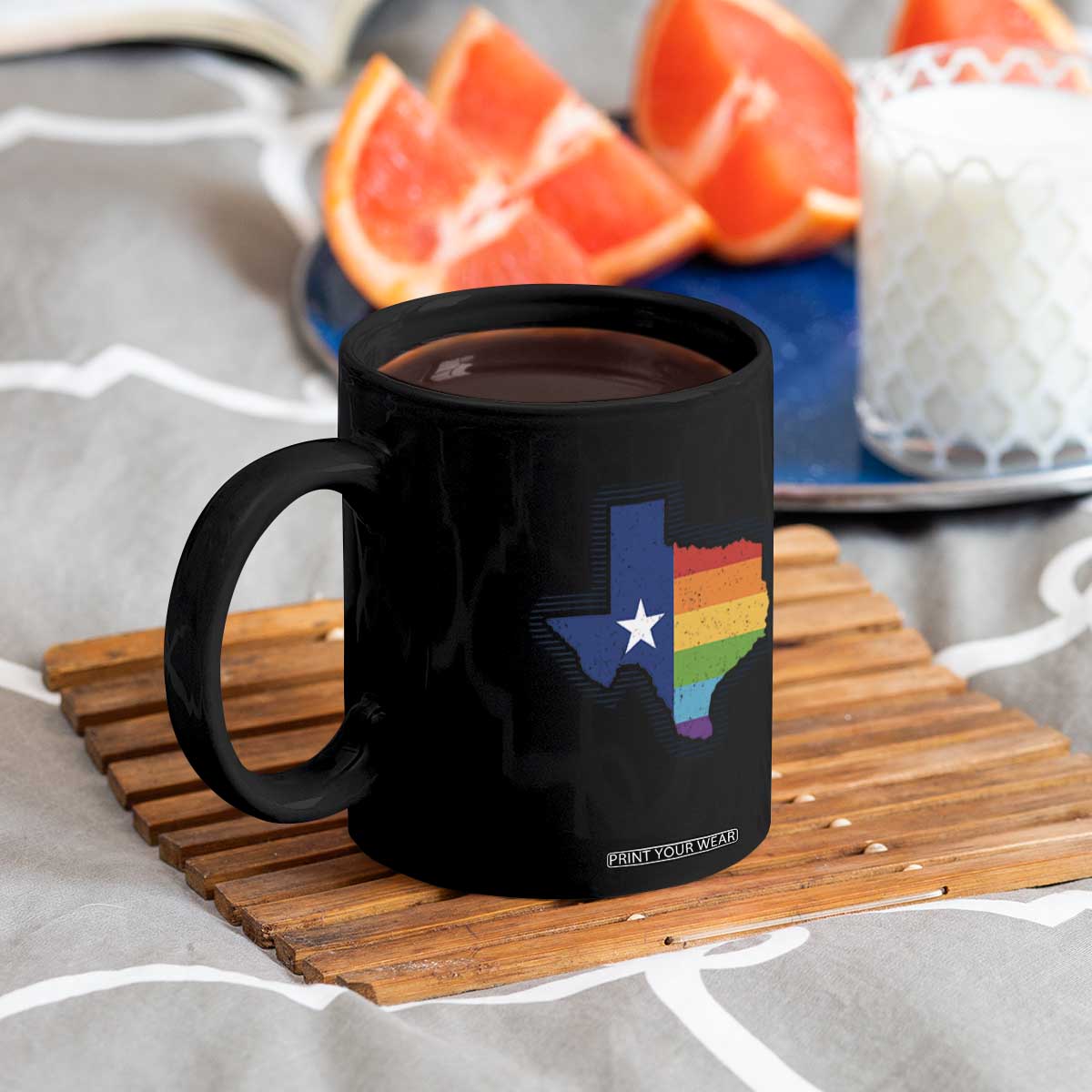 LGBTQ Texas State Flag Coffee Mug TS10 Print Your Wear