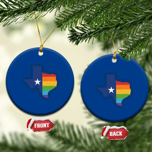 LGBTQ Texas State Flag Ceramic Ornament TS10 1pc Blue Print Your Wear