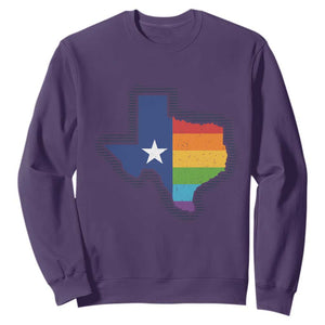LGBTQ Texas State Flag Sweatshirt TS10 Purple Print Your Wear