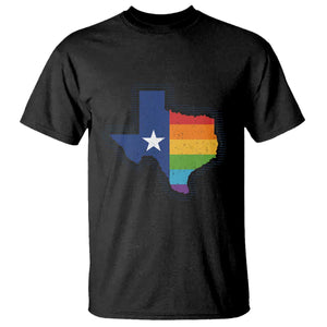 LGBTQ Texas State Flag T Shirt TS10 Black Print Your Wear