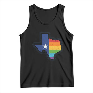 LGBTQ Texas State Flag Tank Top TS10 Black Print Your Wear