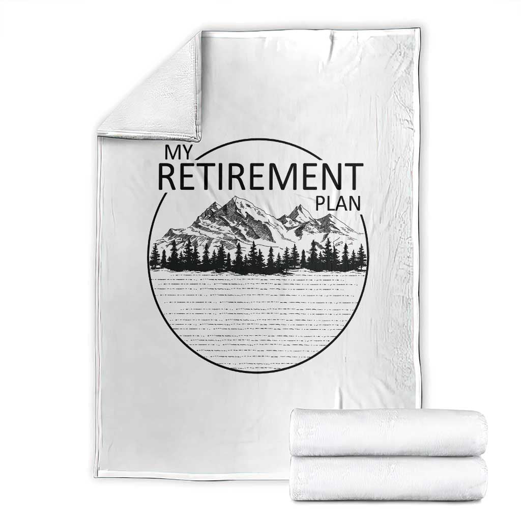 My Retirement Plan Lake Life Throw Blanket Retired To The Lake Cool Outdoor Camping TS10 White Print Your Wear