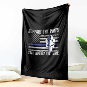 Police K9 Throw Blanket Support The Paws That Enforce The Laws US Flag TS10 Print Your Wear