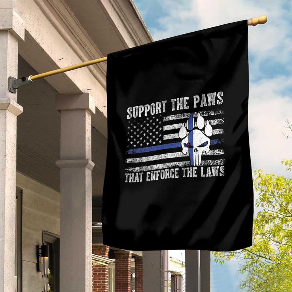 Police K9 Garden Flag Support The Paws That Enforce The Laws US Flag TS10 Print Your Wear