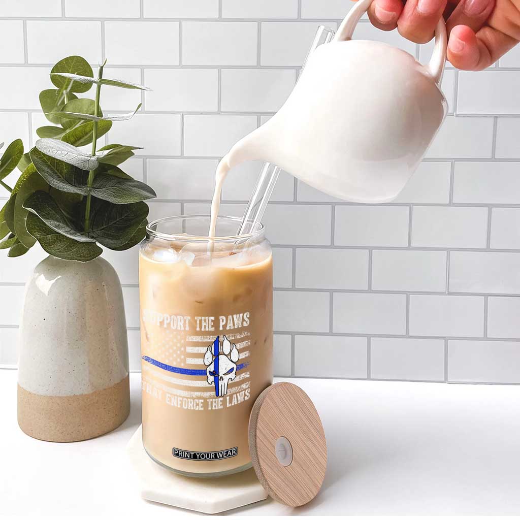 Police K9 Glass Can Support The Paws That Enforce The Laws US Flag TS10 Print Your Wear