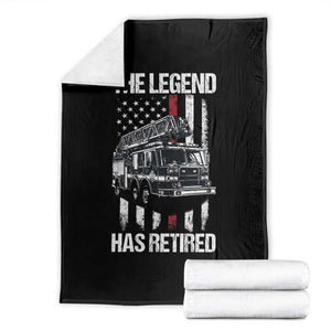 Retired Firefighter Throw Blanket American Flag Vintage Fireman Retirement Gifts TS10 Black Print Your Wear