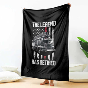 Retired Firefighter Throw Blanket American Flag Vintage Fireman Retirement Gifts TS10 Print Your Wear