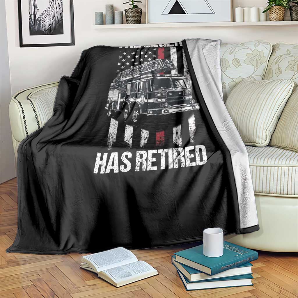 Retired Firefighter Throw Blanket American Flag Vintage Fireman Retirement Gifts TS10 Print Your Wear