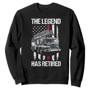 Retired Firefighter Sweatshirt American Flag Vintage Fireman Retirement Gifts TS10 Black Print Your Wear