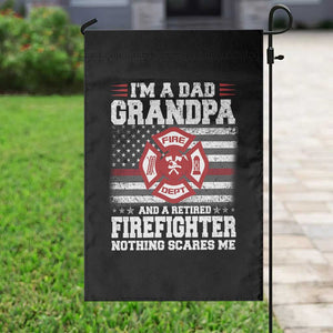 Retired Firefighter Grandpa Garden Flag Retro American Flag TS10 Print Your Wear