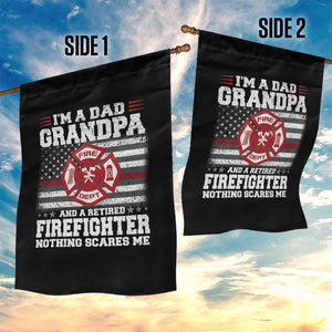 Retired Firefighter Grandpa Garden Flag Retro American Flag TS10 Print Your Wear