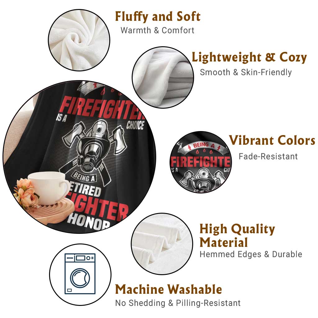 Retired Firefighter Throw Blanket Is An Honor Funny Retirement Gifts TS10 Print Your Wear