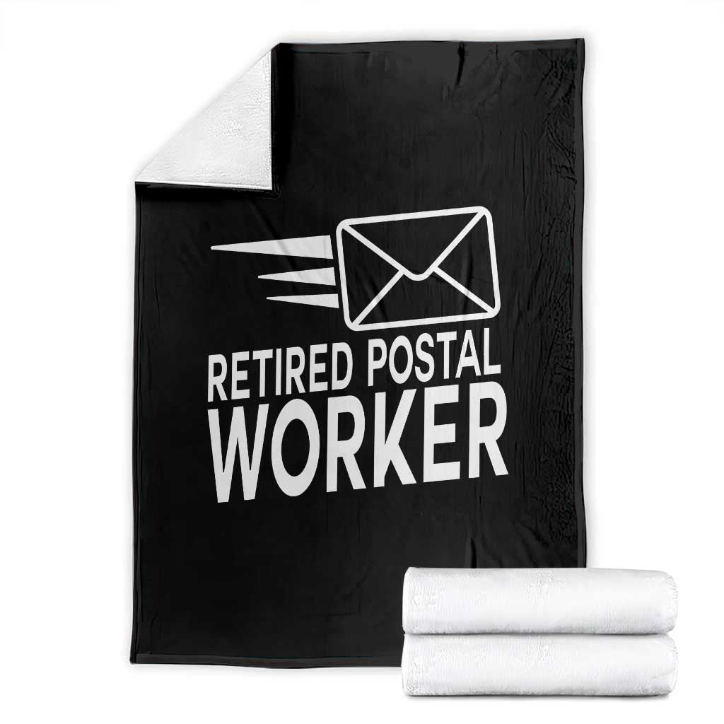 Retired Postal Worker Throw Blanket Mailman Postman Retirement Gifts TS10 Black Print Your Wear