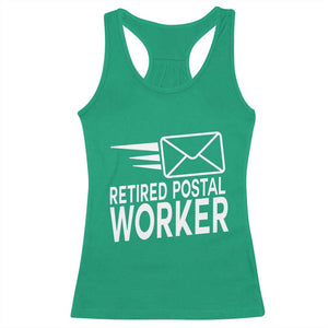 Retired Postal Worker Racerback Tank Top Mailman Postman Retirement Gifts TS10 Irish Green Print Your Wear