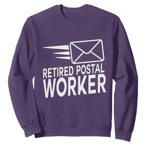 Retired Postal Worker Sweatshirt Mailman Postman Retirement Gifts TS10 Purple Print Your Wear