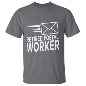 Retired Postal Worker T Shirt Mailman Postman Retirement Gifts TS10 Charcoal Print Your Wear