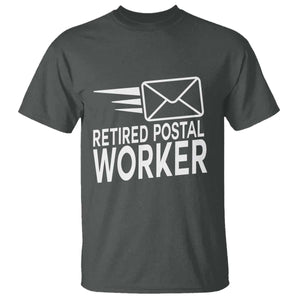 Retired Postal Worker T Shirt Mailman Postman Retirement Gifts TS10 Dark Heather Print Your Wear