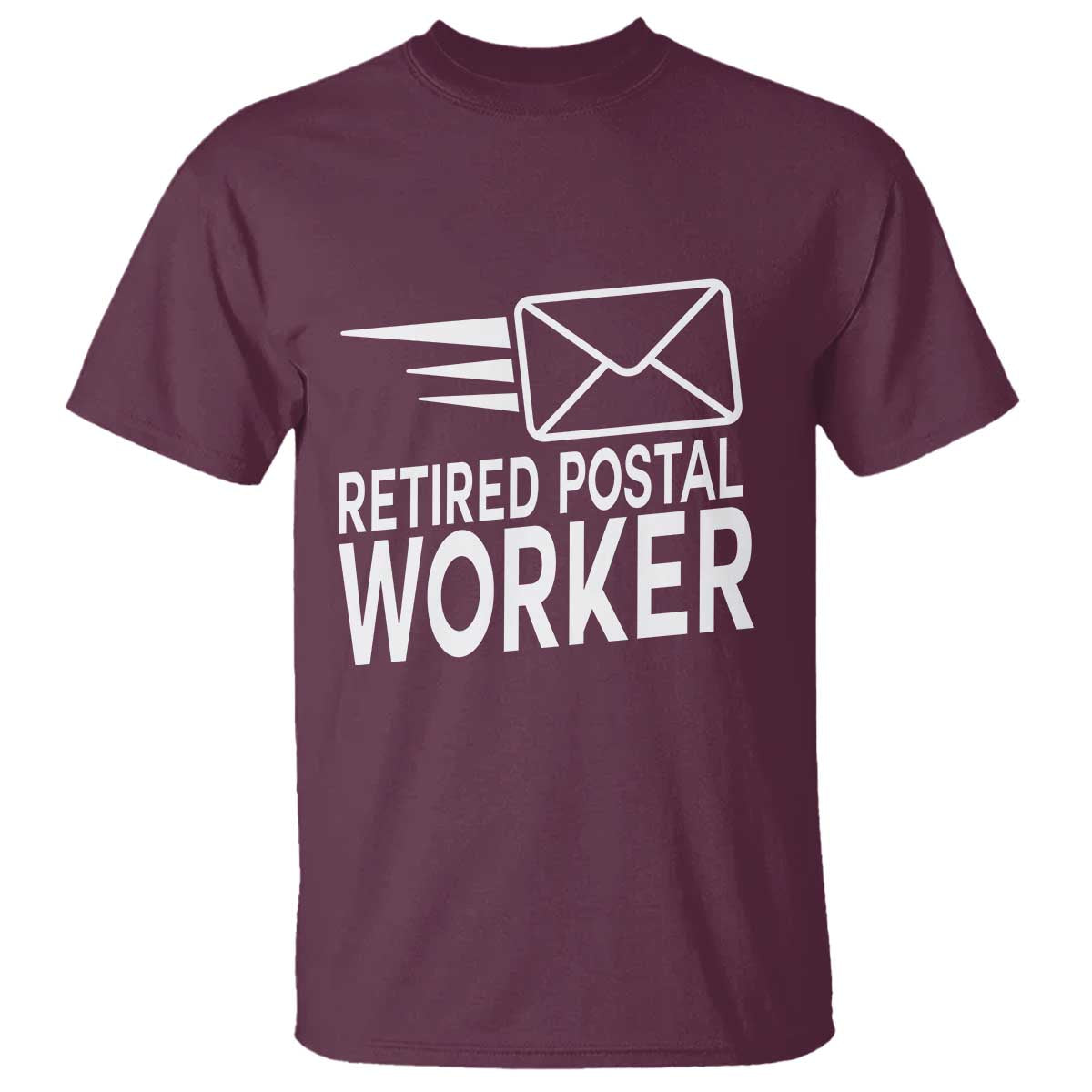Retired Postal Worker T Shirt Mailman Postman Retirement Gifts TS10 Maroon Print Your Wear