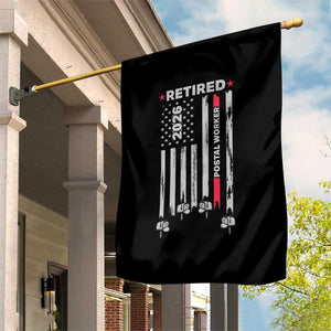 Retired Postal Worker 2026 Garden Flag Retro US Flag Mailman Postman Retirement Gifts TS10 Print Your Wear