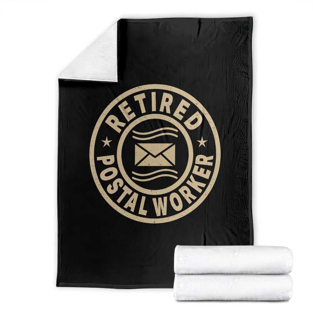 Retired Postal Worker Throw Blanket Mailman Postman Vintage Retirement Gifts TS10 Black Print Your Wear