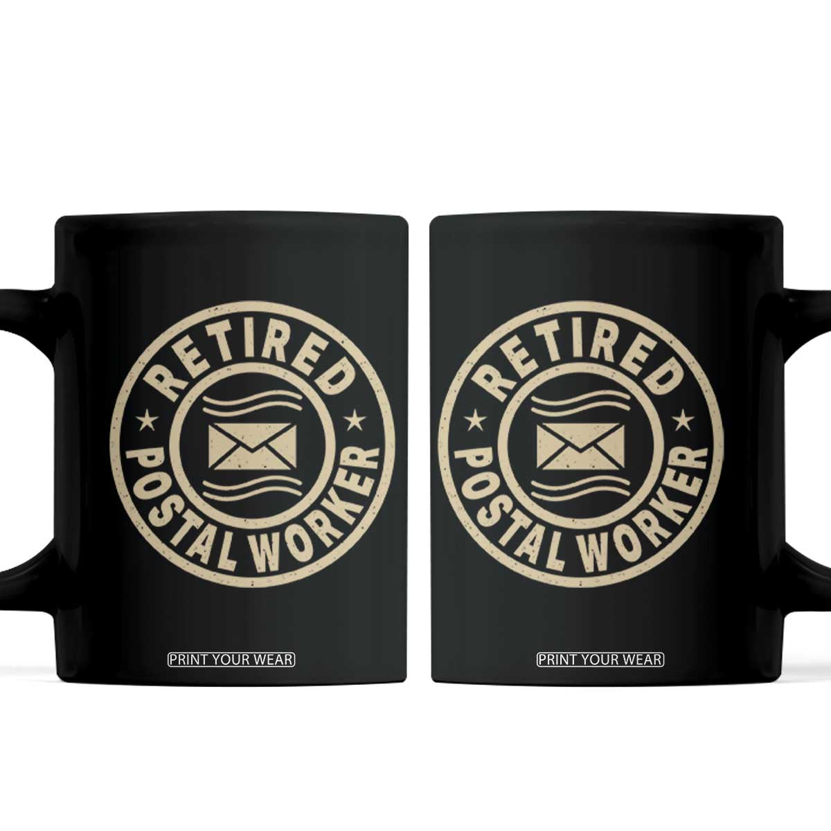 Retired Postal Worker Coffee Mug Mailman Postman Vintage Retirement Gifts TS10 Black Print Your Wear