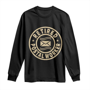 Retired Postal Worker Long Sleeve Shirt Mailman Postman Vintage Retirement Gifts TS10 Black Print Your Wear