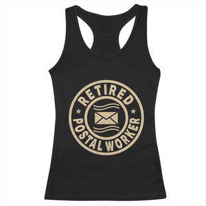 Retired Postal Worker Racerback Tank Top Mailman Postman Vintage Retirement Gifts TS10 Black Print Your Wear