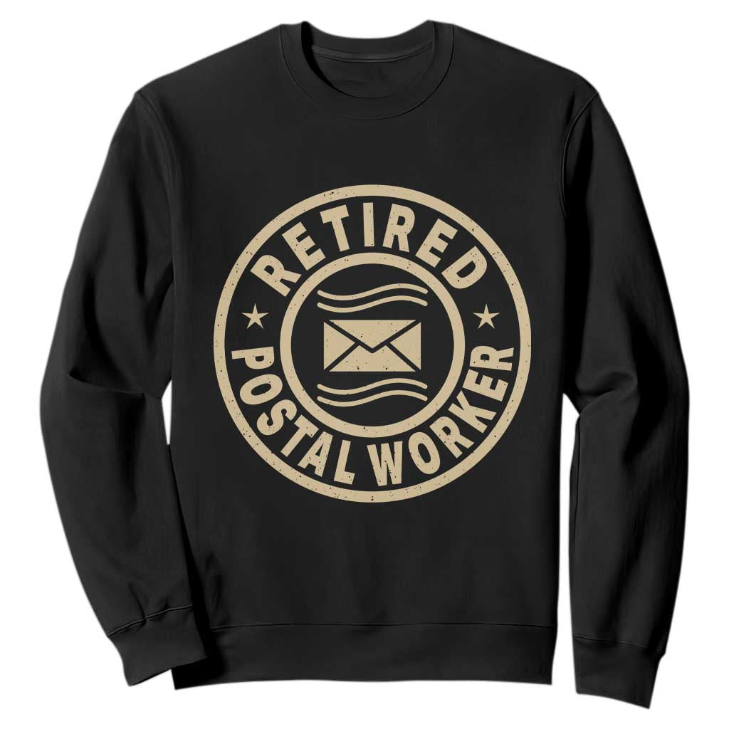 Retired Postal Worker Sweatshirt Mailman Postman Vintage Retirement Gifts TS10 Black Print Your Wear