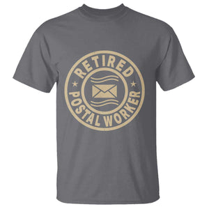 Retired Postal Worker T Shirt Mailman Postman Vintage Retirement Gifts TS10 Charcoal Print Your Wear