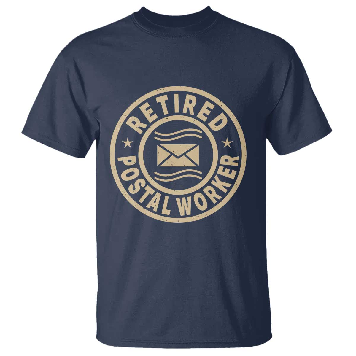 Retired Postal Worker T Shirt Mailman Postman Vintage Retirement Gifts TS10 Navy Print Your Wear