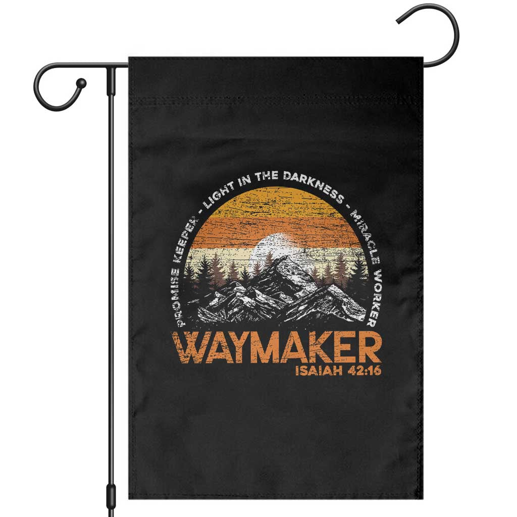 Vintage Christian Garden Flag Isaiah 42:16 Waymaker Promise Keeper Miracle Worker TS10 Black Print Your Wear