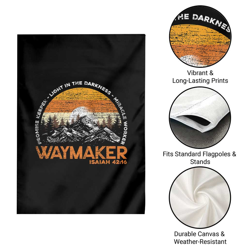 Vintage Christian Garden Flag Isaiah 42:16 Waymaker Promise Keeper Miracle Worker TS10 Print Your Wear
