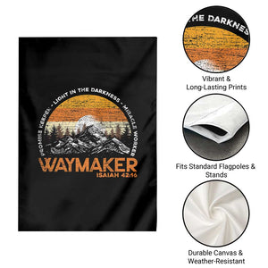 Vintage Christian Garden Flag Isaiah 42:16 Waymaker Promise Keeper Miracle Worker TS10 Print Your Wear