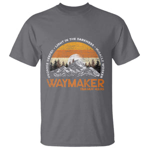 Vintage Christian T Shirt Isaiah 42:16 Waymaker Promise Keeper Miracle Worker TS10 Charcoal Print Your Wear