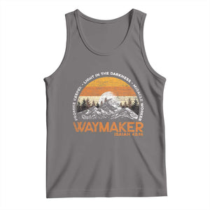 Vintage Christian Tank Top Isaiah 42:16 Waymaker Promise Keeper Miracle Worker TS10 Deep Heather Print Your Wear