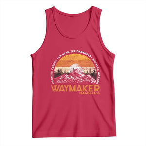 Vintage Christian Tank Top Isaiah 42:16 Waymaker Promise Keeper Miracle Worker TS10 Red Print Your Wear