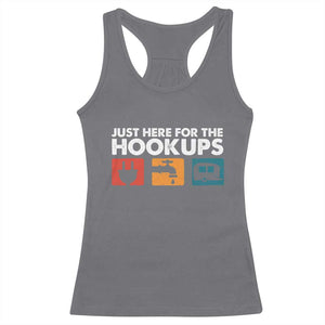 Camping RV Racerback Tank Top Funny Just Here for The Hookups Caravan Motorhome TS10 Charcoal Print Your Wear
