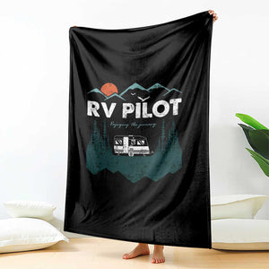 RV Pilot Camping Throw Blanket Retro Motorhome Travel Vacation Gift TS10 Print Your Wear