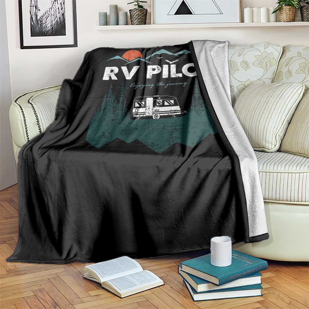 RV Pilot Camping Throw Blanket Retro Motorhome Travel Vacation Gift TS10 Print Your Wear