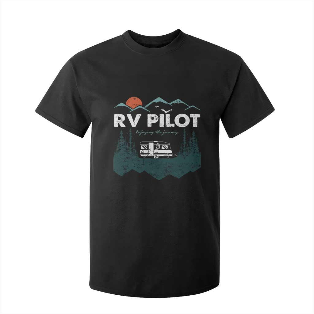 RV Pilot Camping T Shirt For Kid Retro Motorhome Travel Vacation Gift TS10 Black Print Your Wear