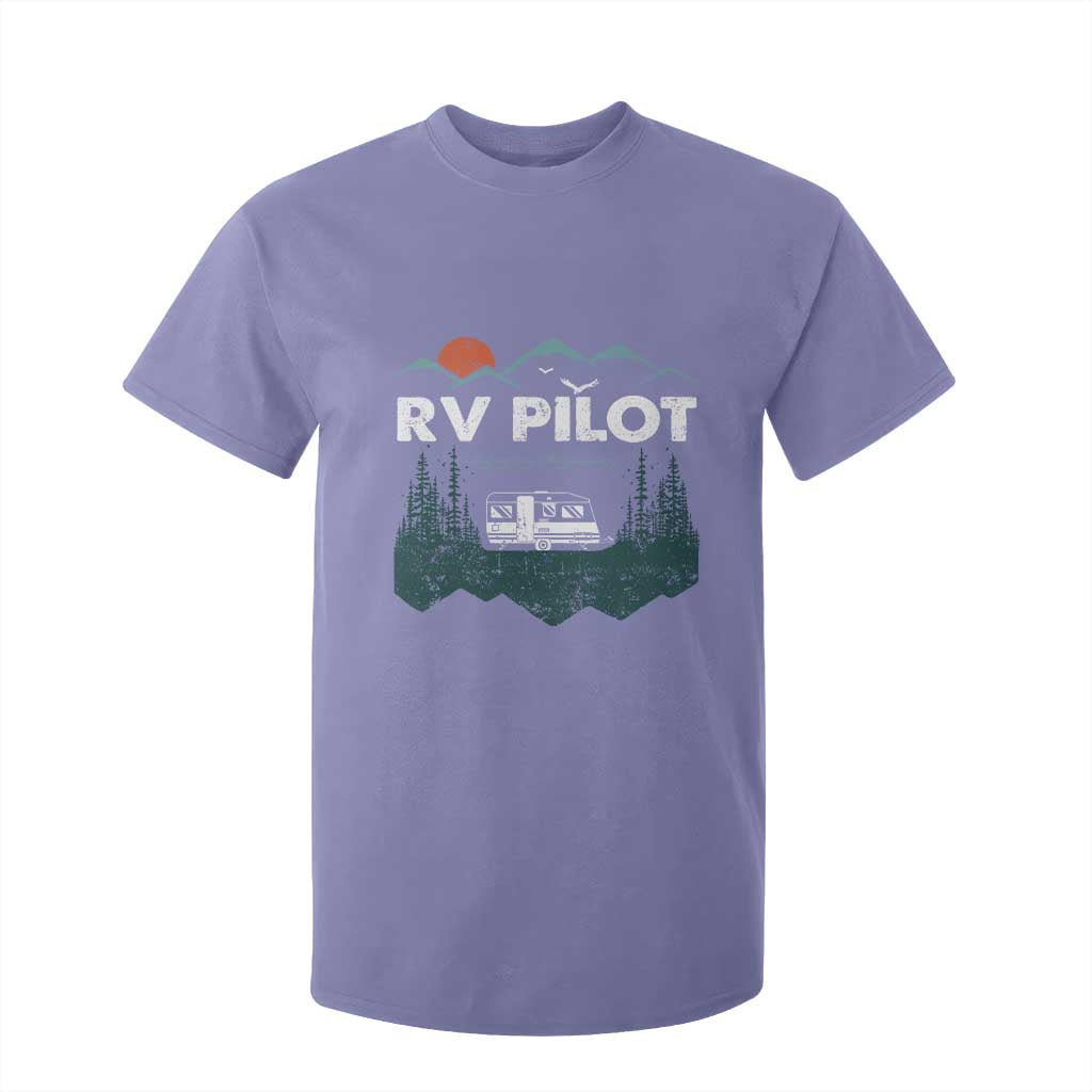 RV Pilot Camping T Shirt For Kid Retro Motorhome Travel Vacation Gift TS10 Violet Print Your Wear
