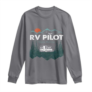 RV Pilot Camping Long Sleeve Shirt Retro Motorhome Travel Vacation Gift TS10 Charcoal Print Your Wear