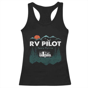 RV Pilot Camping Racerback Tank Top Retro Motorhome Travel Vacation Gift TS10 Black Print Your Wear