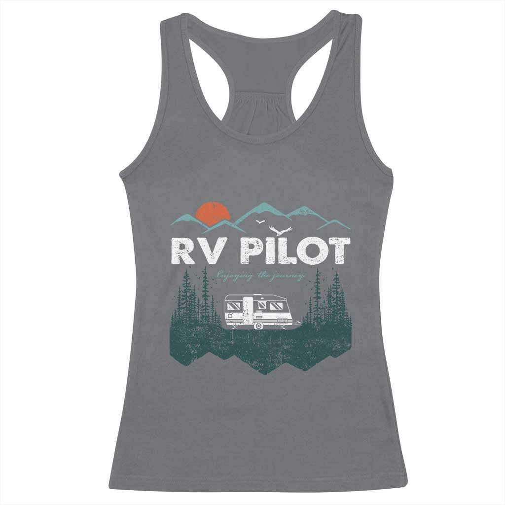 RV Pilot Camping Racerback Tank Top Retro Motorhome Travel Vacation Gift TS10 Charcoal Print Your Wear