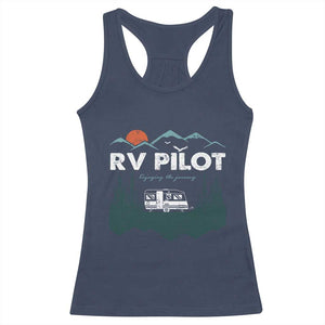RV Pilot Camping Racerback Tank Top Retro Motorhome Travel Vacation Gift TS10 Navy Print Your Wear