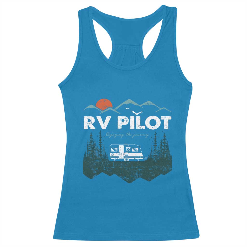 RV Pilot Camping Racerback Tank Top Retro Motorhome Travel Vacation Gift TS10 Sapphire Print Your Wear